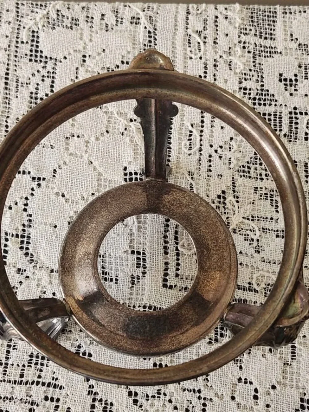 Vintage Silver Plated Dish Warmer Stand